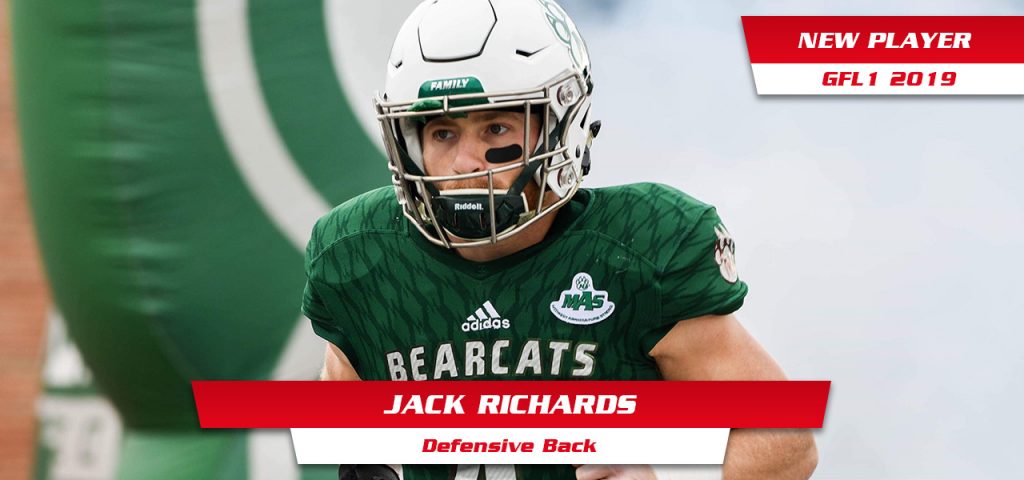Jack Richards neuer DB bei den Kirchdorf Wildcats