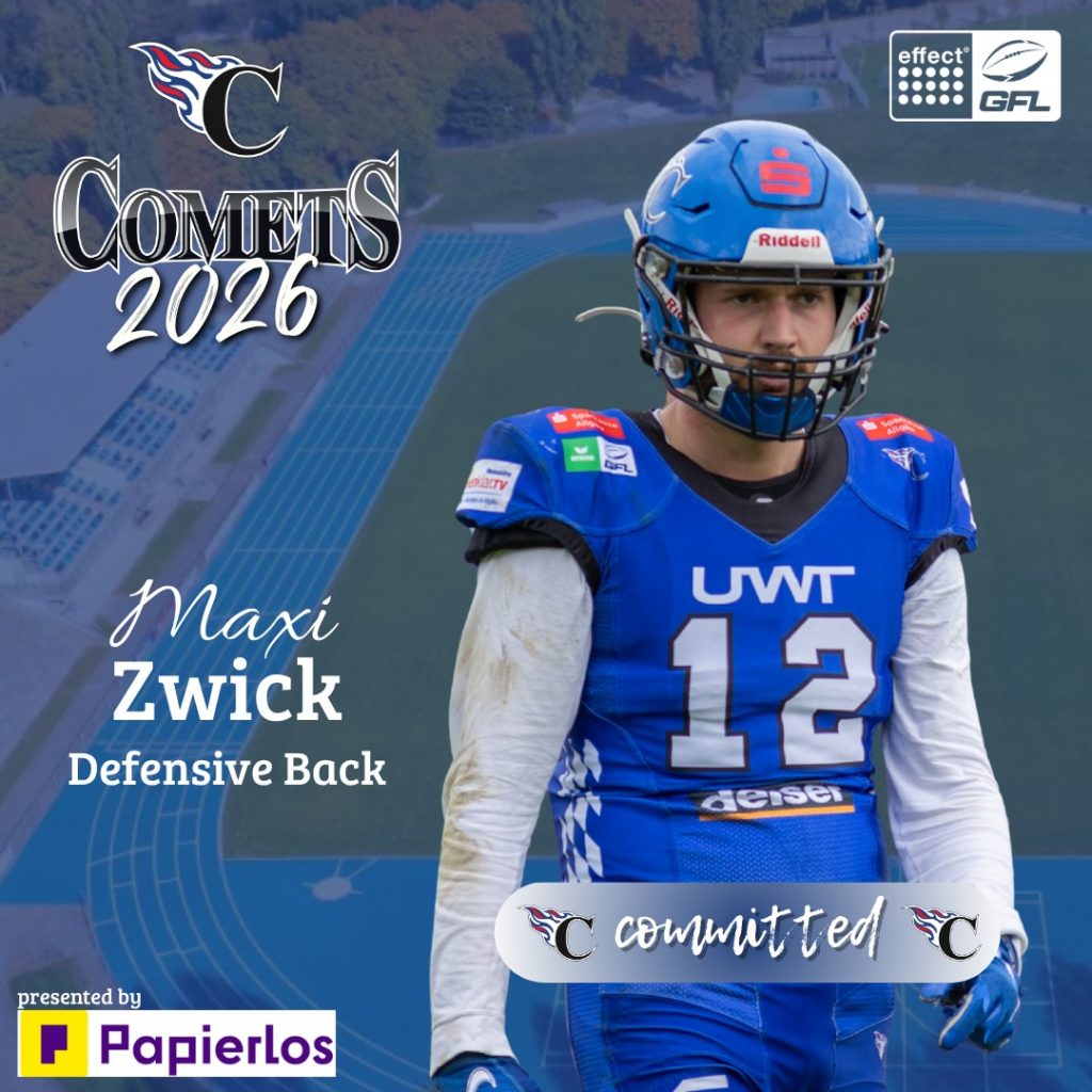 Maxi Zwick bleibt den Allgäu Comets treu %F0%9F%94%A5 Player Spotlight %E2%80%93 Maxi Zwick %F0%9F%94%A5Defen Ive Back Allgaeu Comet Viel Eitig. Entwickelt. Bereit