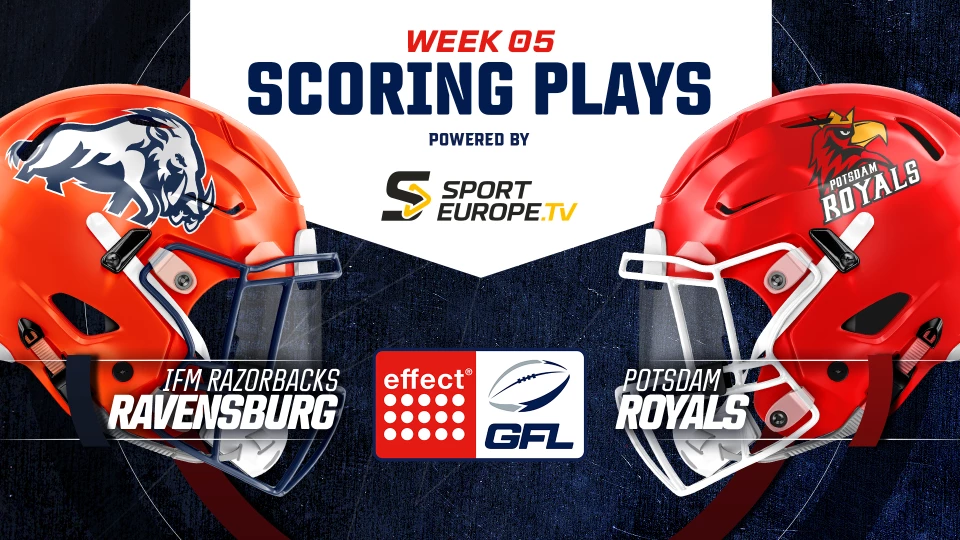 Razorbacks vor schwerster Aufgabe: Der Meister kommt ins TeleData-Stadion – effect® ENERGY GFL: ifm Razorbacks Ravensburg vs. Potsdam Royals | Highlights